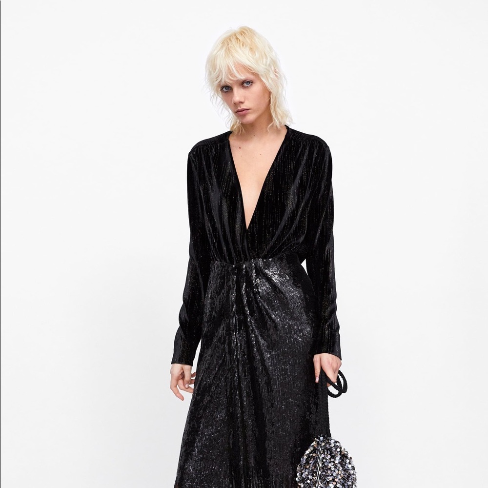 Black sparkly Zara bodysuit